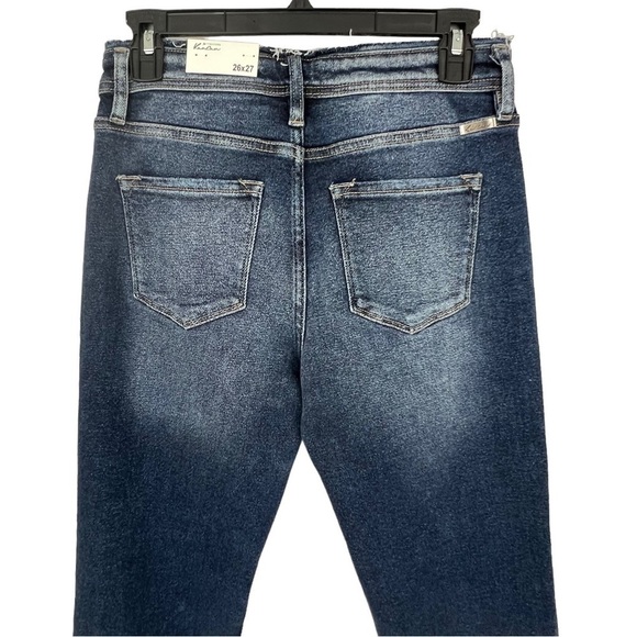 NWT KanCan Jr Women’s Blue Jeans Sz 5 (26) High-Rise Boyfriend Distressed Ripped - Picture 4 of 16